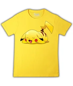 Пикачу спит на желтой